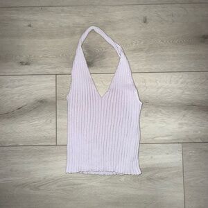 Forever 21 Lilac Ribbed Halter Top